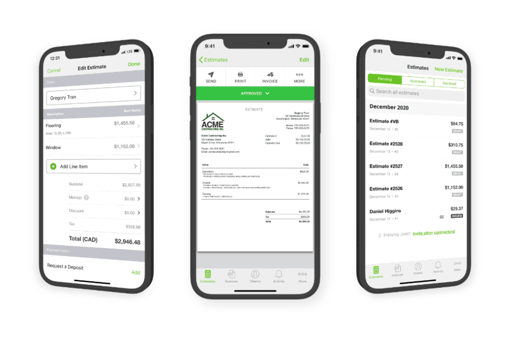 joist estimates software on multiple devices