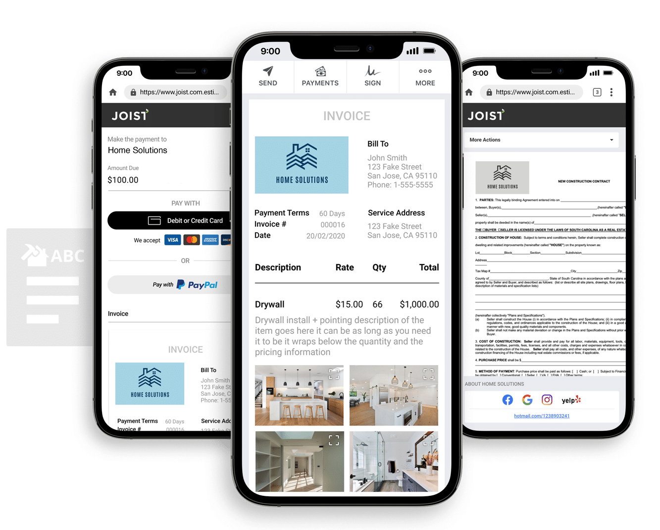 Your Company Logo Featured in Joist Pro Company Logo shown on mobile in Joist