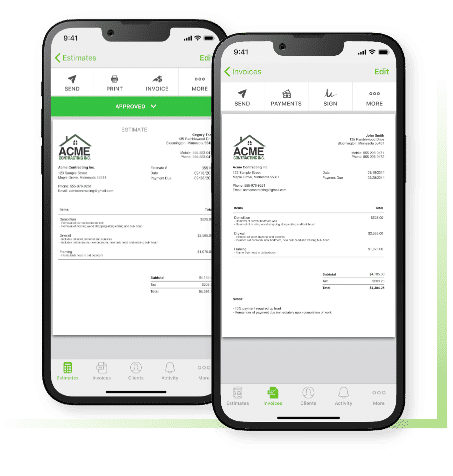 view of joist HVAC invoicing software