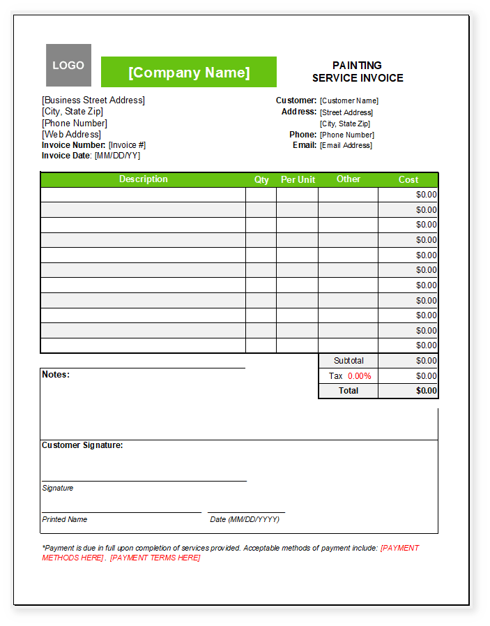 How To Write A Paint Job Invoice With Free Template Joist