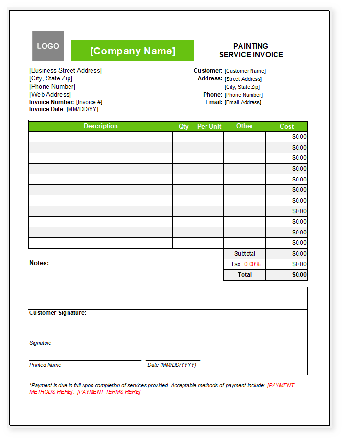 How To Write A Paint Job Invoice with Free Template Joist