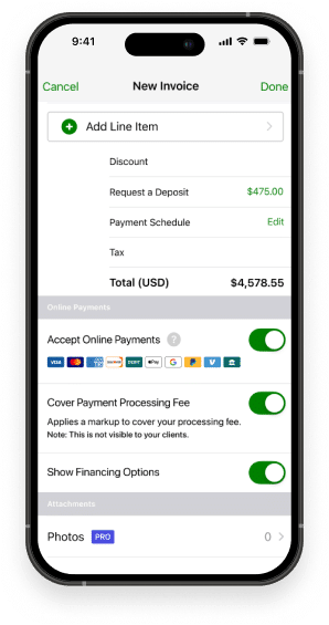 accept joist payments screen