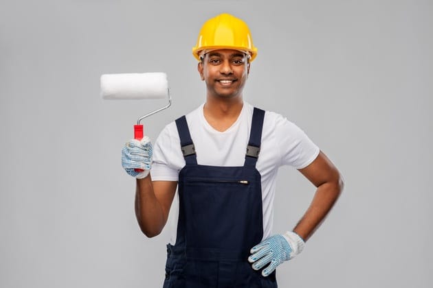 Happy painter