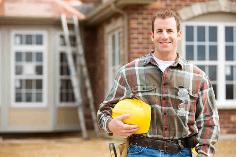 general contractor in home construction site