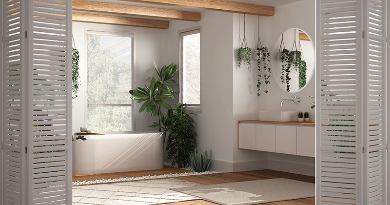 Remodeled sustainable bathroom