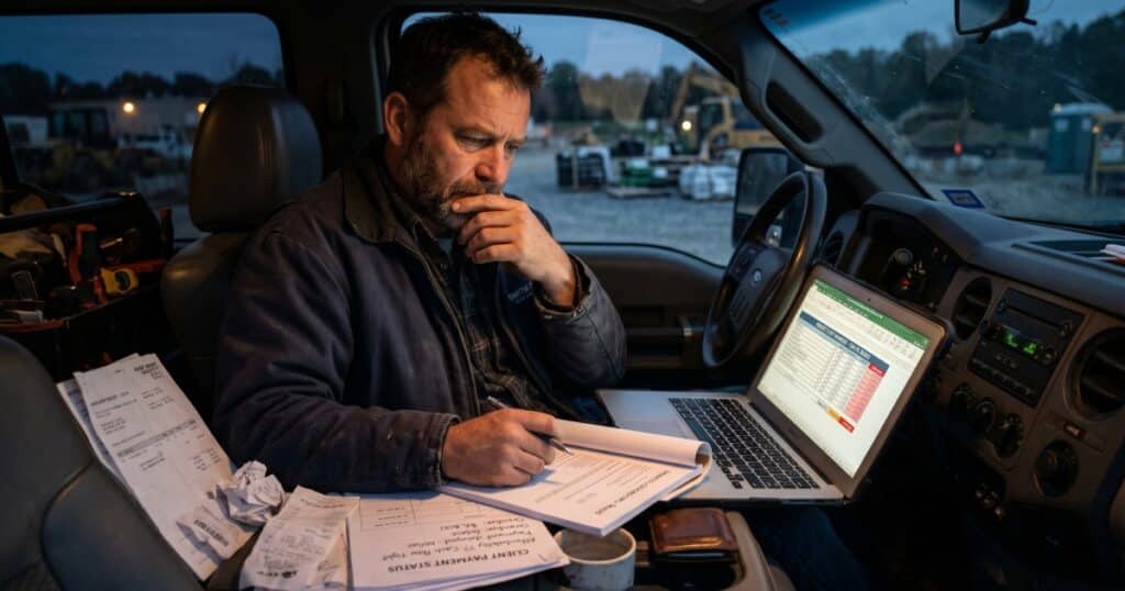 A man struggling with a payment plan.